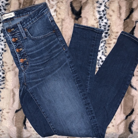 Madewell Denim - Madewell 9” High Rise Skinny Button Fly Jeans — 27 T
